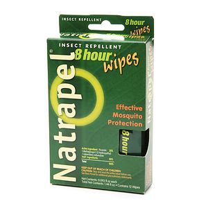 Natrapel 8-Hour Deet Free Insect Repellent Wipes