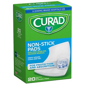 Curad Non Stick Pads, 2