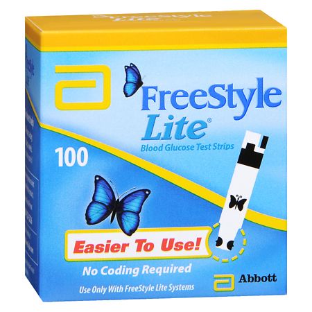 FreeStyle Lite Blood Glucose Test Strips - 100 ea