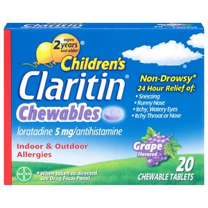 Claritin Children's, 24 Hour Allergy, Tablets, Grape