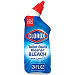 Clorox Manual Toilet Bowl Cleaner with Bleach, Rain Clean Scent