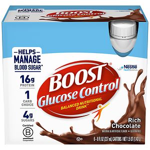 Boost Glucose Control Nutritional Drink, Bottles, Rich Chocolate