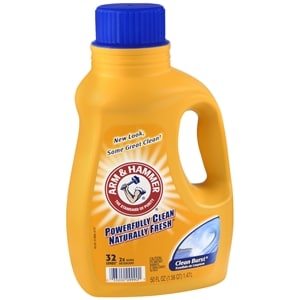 Arm & Hammer Liquid Laundry Detergent 2X Concentrated, Clean Burst, 32 Loads