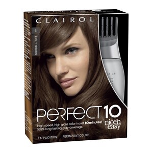 Clairol Nice 'n Easy Perfect 10 Permanent Haircolor, Light Brown 006