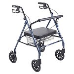 Drive Medical Go-Lite Bariatric Steel Rollator, Blue