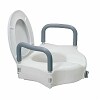 Drive Medical 12027RA Elevated Raised Toilet Seat with Removable Padded Arms