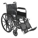 Silver Sport 2 Wheelchair with Elevating Foot Rest 18 inch wag-Silver Sport 2 Wheelchair with Elevating Foot Rest 18 inch