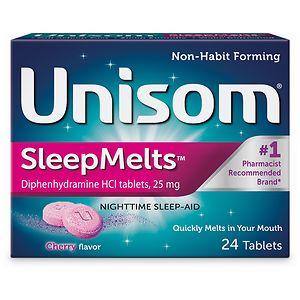  Unisom QuickMelts Nighttime Sleep-Aid Tablets Cherry 