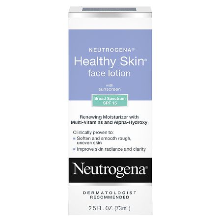 Neutrogena Healthy Skin Face Lotion, with SPF 15 Multivitamin Facial Treatment With Alpha Hydroxy