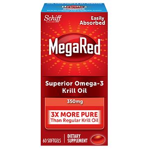  Schiff MegaRed Omega 3 Krill Oil 300 mg Dietary Supplements, Softgels 