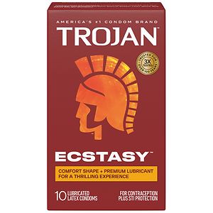 Trojan Stimulations Latex Condoms, Ultra Smooth Lubricant Ecstasy
