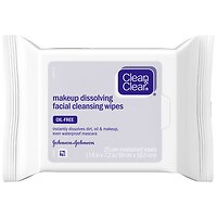 Clean & Clear Makeup Dissolving Facial Cleansing Wipes, Oil-Free