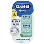 Oral-B Glide Floss, Comfort Plus 2 Pack, Mint