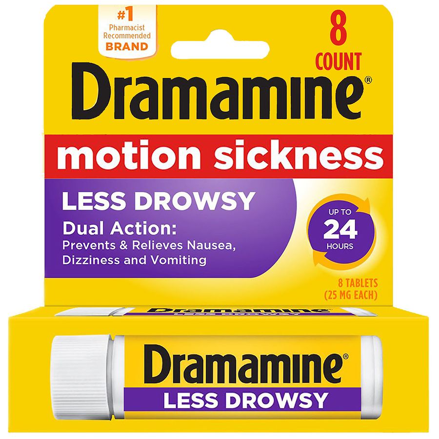 Dramamine Meclizine Hydrochloride Less Drowsy Formula Tablets Walgreens