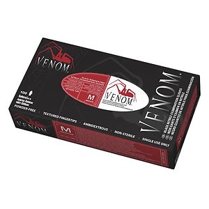 Venom Exam Glove, Latex-Free, Black, Medium