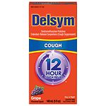 Delsym Adult Extended Release Cough Suppressant, 12 Hour Relief, Grape-Flavored Liquid