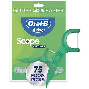 Oral-B Advantage Floss Picks Plus Scope Outlast, Long Lasting Mint