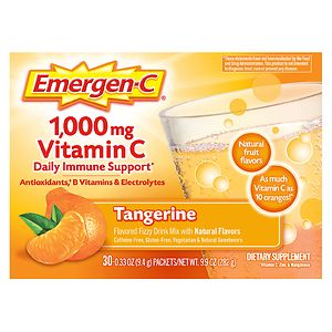 Emergen-C 1000 mg Vitamin C Dietary Supplement Fizzy Drink Mix Tangerine image