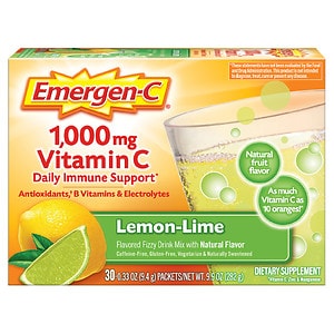 Emergen-C 1000 mg Vitamin C Dietary Supplement Fizzy Drink Mix Lemon Lime image