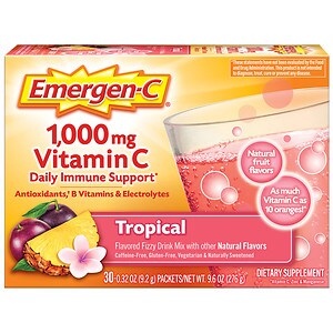 Emergen-C 1000 mg Vitamin C Fizzy Drink Mix, Tropical
