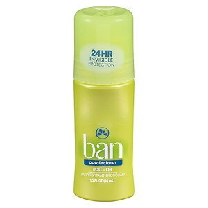 Ban Roll-On Antiperspirant & Deodorant, Powder Fresh