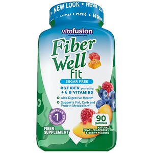 Vitafusion Fiber Well Weight Management Gummies, Peach, Strawberry & Berry