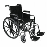 Traveler SE Steel Wheelchair Detachable Desk Arm & Swingaway Footrest 18in SeatBlack wag-Traveler SE Steel Wheelchair Detachable Desk Arm & Swingaway Footrest 18in SeatBlack