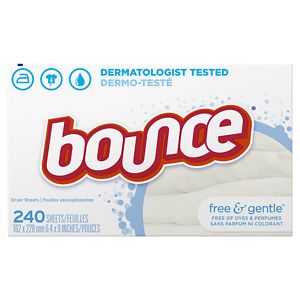 Bounce Fabric Softener Sheets, Free & Sensitive