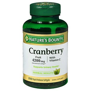  Nature's Bounty Cranberry 4200 mg Plus Vitamin C Dietary Supplement Softgels Triple Strength 
