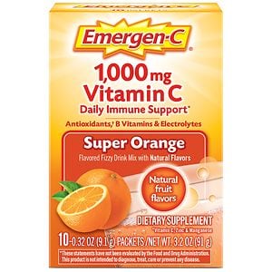  Emergen-C 1000 mg Vitamin C Dietary Supplement Fizzy Drink Mix Super Orange 