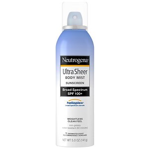 Neutrogena Ultra Sheer Body Mist Sunblock, SPF 100