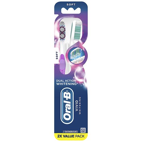 Buy Oral B Advantage 3D White Vivid Toothbrush, Twin Pack, Medium 