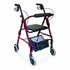 Mabis Adjustable Seat Height Rollator, Burgundy by Mabis