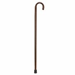 Mabis Men's Traditional Wood Cane Walnut 1-inch