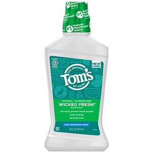Tom's of Maine Wicked Fresh! Long Lasting Mouthwash, Cool Mountain Mint