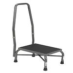 Drive Medical Heavy Duty Bariatric Footstool with Handrail and Non Skid Rubber Platform