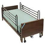 Drive Medical Ultra Light Full-Electric Low Bed Mattress and Full Length Side Rails