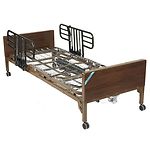 Drive Medical Full Electric Ultra Light Hospital Bed and Half Length Side Rails