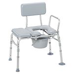 Drive Medical Combination Padded Seat Transfer Bench with Commode Opening