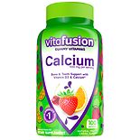 Vitafusion Calcium, 500mg + Vitamin D, Adult Vitamins, Gummies Creamy Swirled Fruits product image