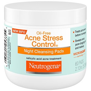 Neutrogena Oil-Free Acne Stress Control Night Cleaning Pads
