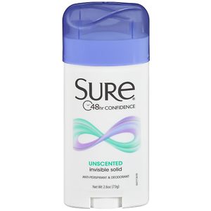 Sure Antiperspirant & Deodorant Invisible Solid, Unscented Sure Antiperspirant & Deodorant Invisible Solid, Unscented