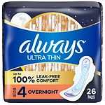 Always Ultra Thin with Flexi-Wings, Overnight, 28 ea