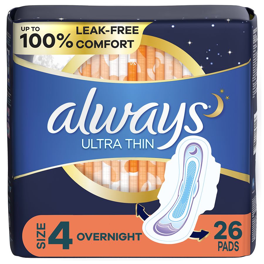 Always Ultra Thin Pads with Wings Unscented Walgreens