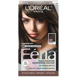 L'Oreal Feria Multi-Faceted Shimmering Colour 3x Highlights, Permanent, Espresso 40