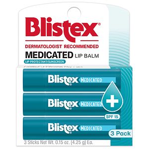 Blistex Medicated Lip Balm, SPF 15, Value Pack, Original