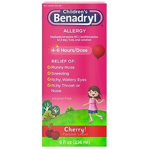 Children's Benadryl Allergy, Liquid Cherry image