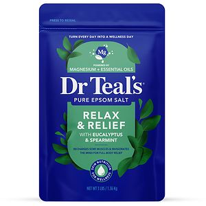 Dr. Teal's Epsom Salt Soaking Solution, Relax, Eucalyptus, Spearmint