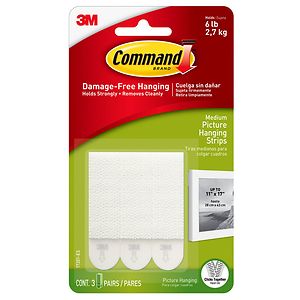 3M Command Strips Damage Free Hanging:  Picture, Frame & Poster Hanging Strips, Medium