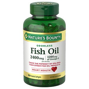 Nature's Bounty Odorless Fish Oil, Double Strength, Softgels